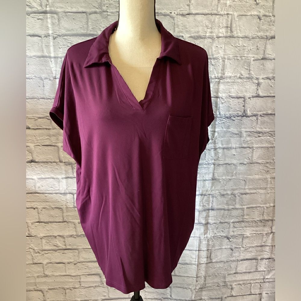 Vivilli - Women’s Plus Dark Fuchsia Polo - XXL